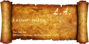 Leiner Anita névjegykártya