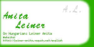 anita leiner business card